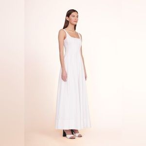 STAUD Wells White Maxi Dress - Size 8